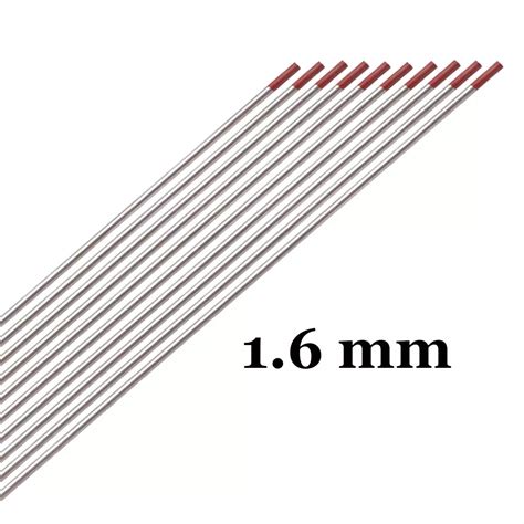 10x Elektroda Wolframowa TIG Czerwona 1 6 Mm WT20