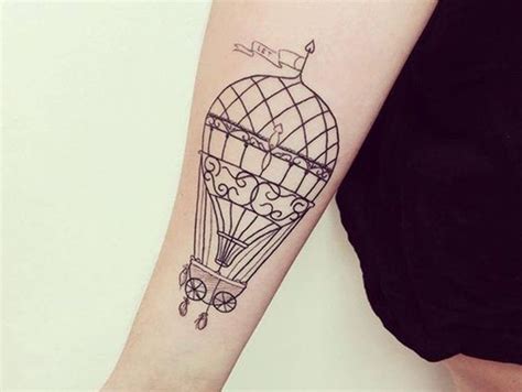 45 Cute Hot Air Balloon Tattoo Designs Greenorc Balloon Tattoo Air Balloon Tattoo Hot Air