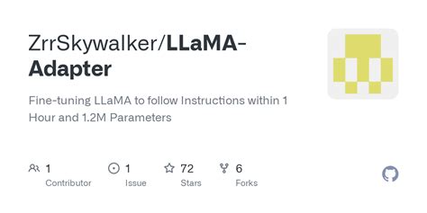 Github Zrrskywalkerllama Adapter Fine Tuning Llama To Follow