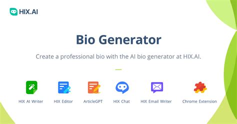 Free Bio Generator Make Personal Bios For Social Media HIX AI