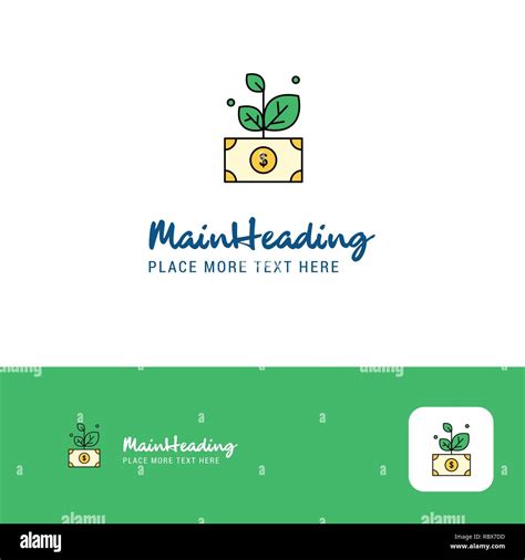 Creative Money Plant Logo Design Flat Color Logo Place For Tagline