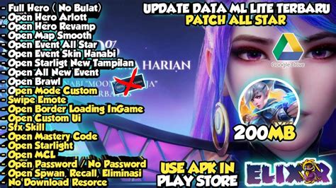 Data Ml Lite Mb Full Event Terbaru New Patch All Star Cara Bermain