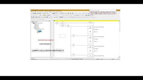 Rangkaian Lampu Lalu Lintas Simpang 3 Menggunakan Cx Programmer Dan Cx Designer Youtube