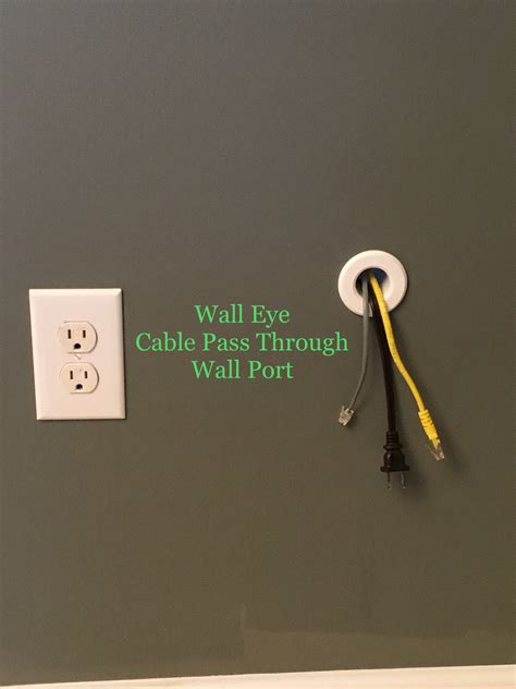 Wall Port Cable Pass Through Wall Outlet Silver Fits Wall Thickne Wall Eye Solutions