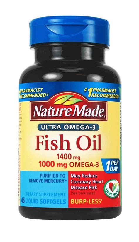 Nature Made Ultra Omega 3 Fish Oil 1400 Mg 45 Softgels