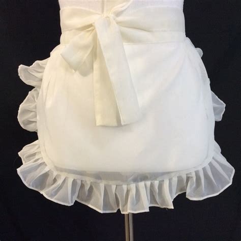 Free Shipping Usa Sexy Sheer White Apron Chiffon Maid Apron Etsy