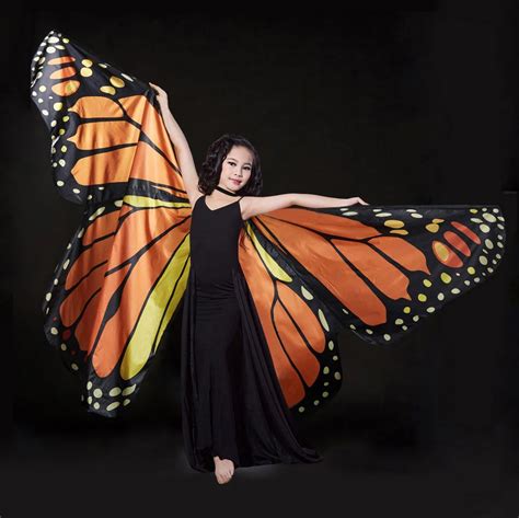 2018 Butterfly Kids Belly Dance Costume Children's Isis Butterfly Wings ...