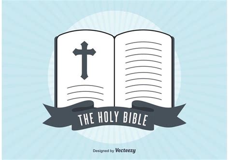 Retro Open Bible Illustration 88109 Vector Art at Vecteezy