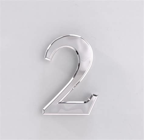 Chrome Self Adhesive Classic Style House Door Numbers Stucc