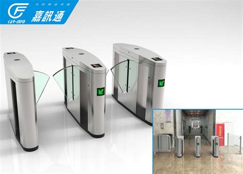 Intelligent Entrance Flap Barrier Gate Indoor Stainless Steel Half