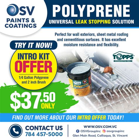 Polyprene Universal Leak Stopping Solution One St Vincent Group Inc