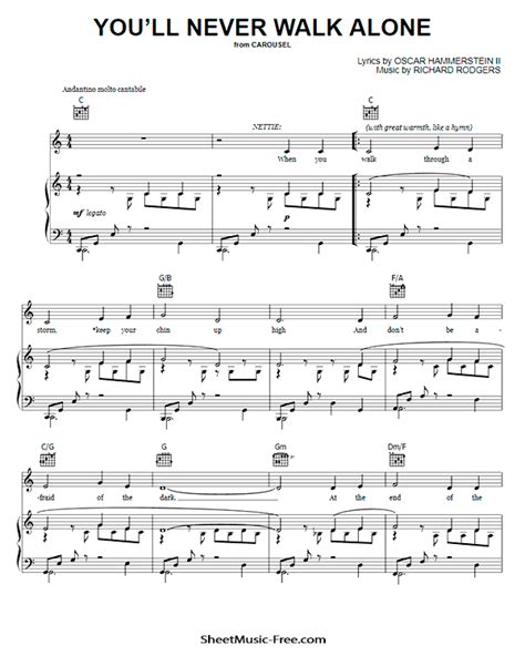 You'll Never Walk Alone Sheet Music Carousel - ♪ SHEETMUSIC-FREE.COM