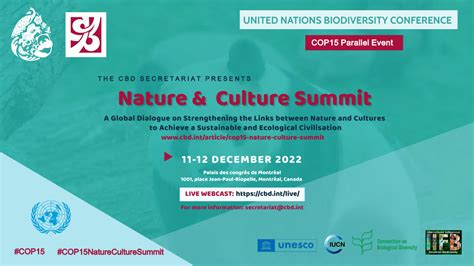 Nature And Culture Summit And December Cop