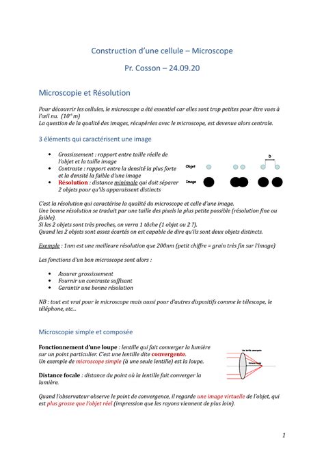 Microscopie Construction De La Cellule Construction Dune Cellule