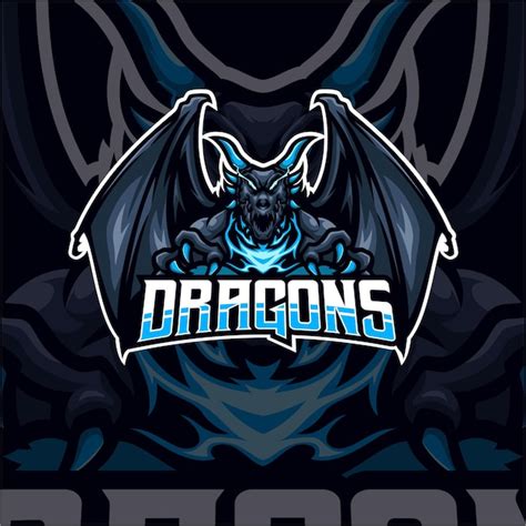 Dragon Mascotte Logo Esport Illustration Vecteur Premium Vecteur Premium