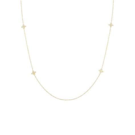 18K Yellow Gold Love By The Inch Diamond Station Necklace Josephs