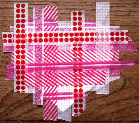 DIY Woven Washi Tape Valentine | Domesticspace