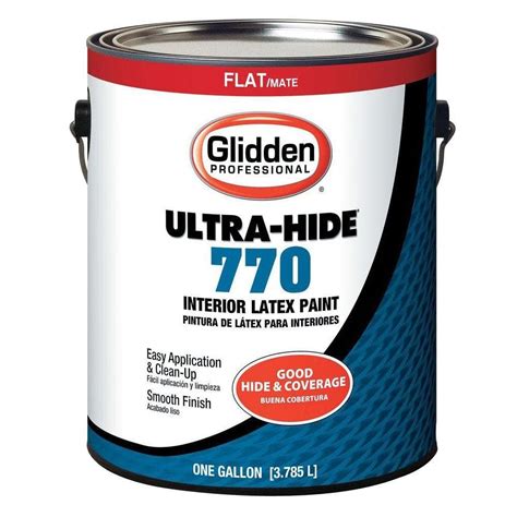 Glidden Professional 1 Gal Ultra Hide 770 Flat Interior Paint Gp7 2000