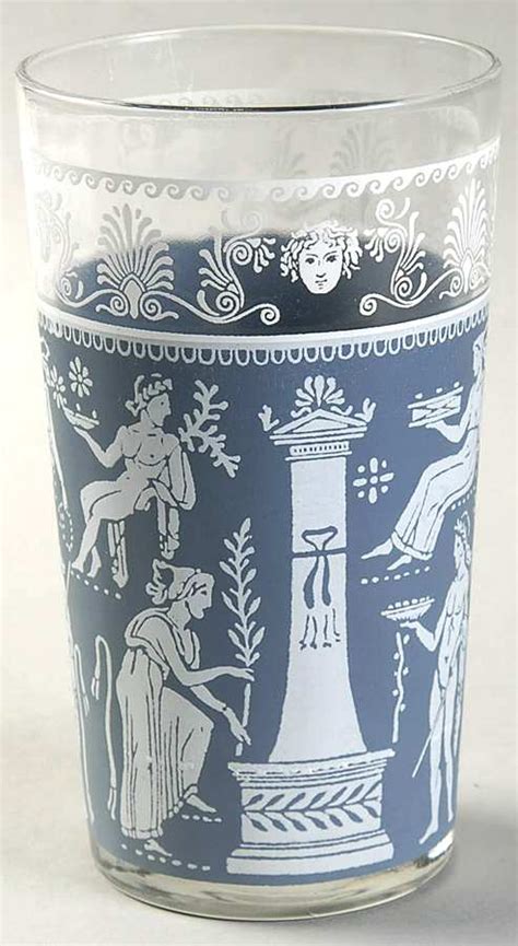 Corinthian Blue 10 Oz Flat Tumbler By Jeannette Replacements Ltd