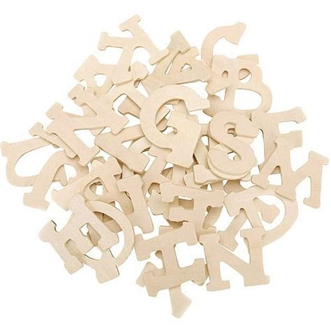 Darice Wood Casual Day Letters 36 Piece