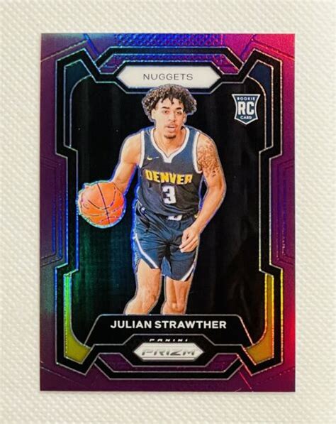 2023 24 Panini Prizm Purple Prizm 133 Julian Strawther 99 RC For