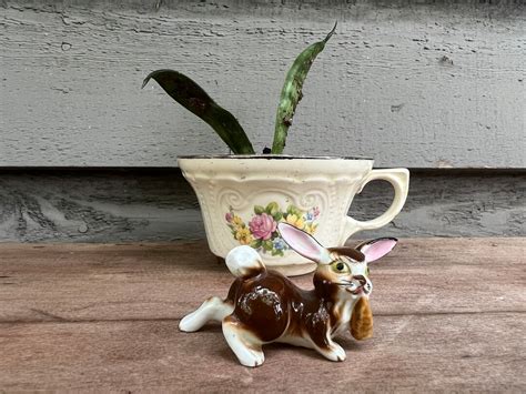 Vintage Bone China Rabbit Made In Japan 1950s Free Shipping Etsy