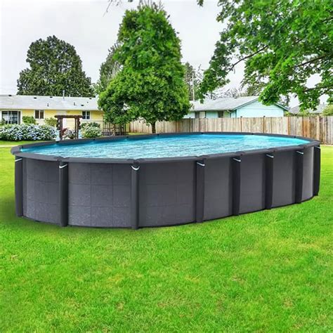 Edge 18 X 33 X 52 Oval Above Ground Pool Package Clean Blue