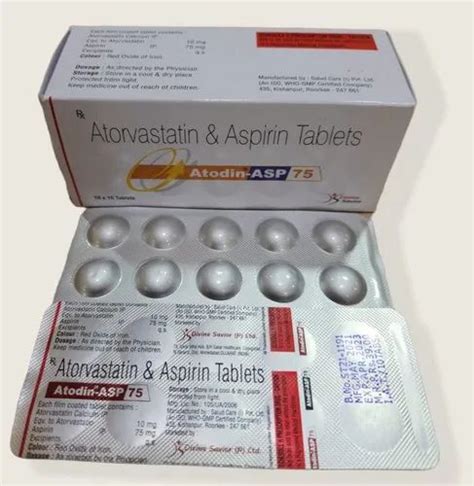 Atorvastatin And Aspirin Tablets At Rs 42 Strip Cardiovascular