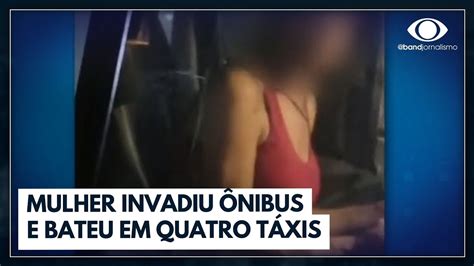 Mulher embriagada rouba ônibus e bate em quatro carros em São Paulo