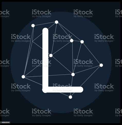 Abstract Polygonal Letter In Cosmic Style Stock Illustration Download