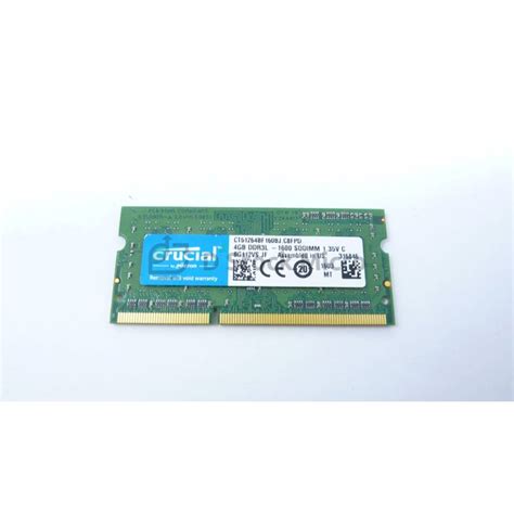 Crucial CT51264BF160BJ.C8FPD 4GB 1600MHz RAM - PC3L-12800S (DDR3-1600 ...