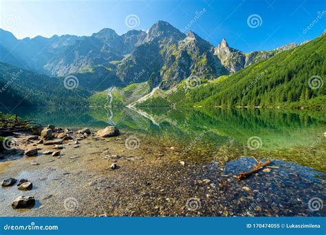 Lago De Monta A Esmeralda Morskie Oko Ojo Del Mar En La Monta A Tatra