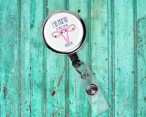 L And D Nurse At Your Cervix Ob Gyn Badge Reel For Nurse All Etsy