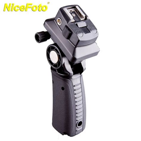 NICEFOTO Camera Flash Holder G Type Hot Shoe Adapter With Umbrella Mount 180 Rotating Hand Grip
