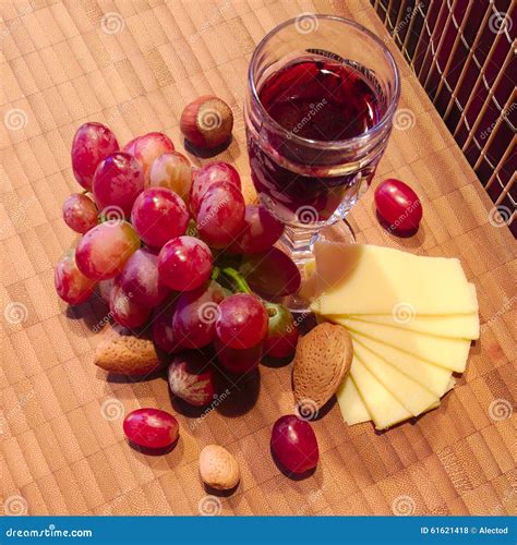 Wine, Grapes and Cheese on the Board Stock Photo - Image of grape ...