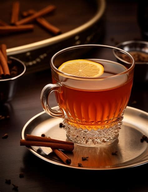 Premium Photo Photo Of Some Cinnamon Hot Toddy Drink Elegantly Plated