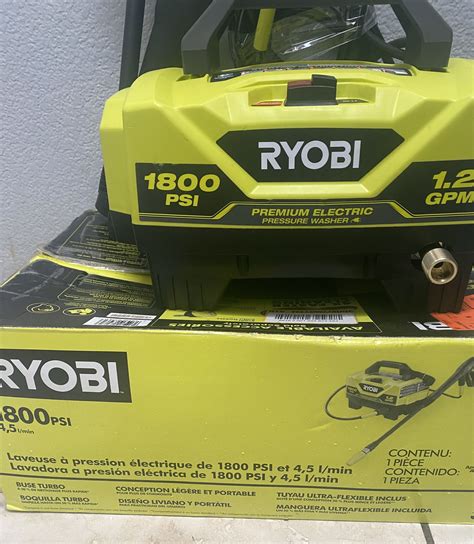 RYOBI 1800 PSI 1 2 GPM COLD WATER CORDED ELECTRIC PRESSURE WASHER For