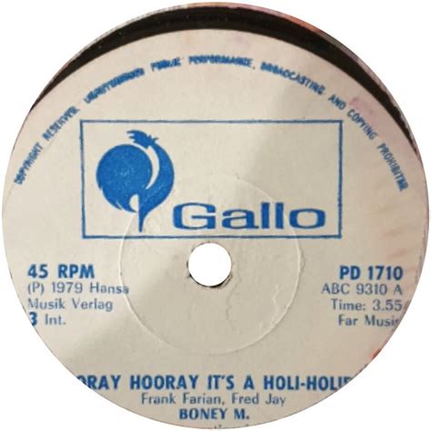 Boney M Hooray Hooray It S A Holi Holiday 1979 Vinyl Discogs