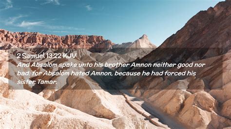 Samuel Kjv Desktop Wallpaper And Absalom Spake Unto His