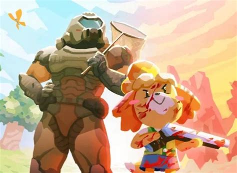 Doomguy And Isabelle By Otar3000 On Deviantart