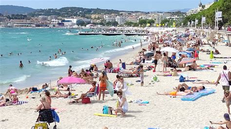 Cannes beach, French riviera - YouTube