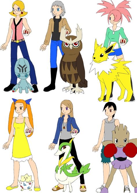 Abigail Dayton Lucy Maylene Yasmin And Cyrus As Pokemon Trainers