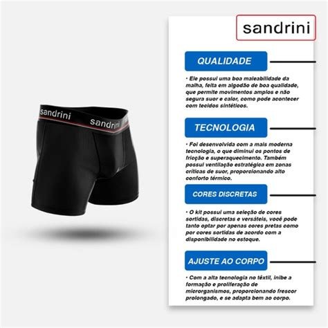 Kit Cuecas Sandrini Grande Box Algod O Tamanho Plus Size