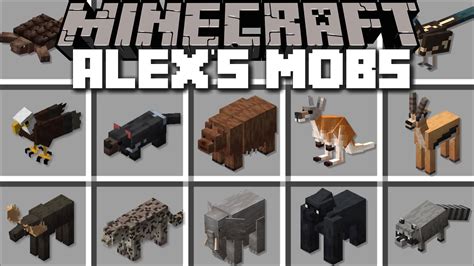 Mineraft NEW ALEXS ANIMAL MOD / SPAWN ZOO CREATURES AND WATCH THEM GROW ...