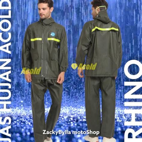 Jual Jas Hujan Karet Tebal Kuat Safety Tambang Raincoat Acold Raintol