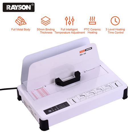 Rayson Desktop Hot Melt Binding Machine A Books Contract Document Automatic Binder W Mm