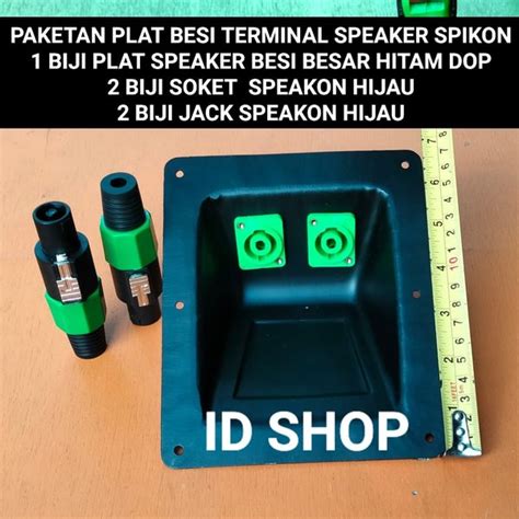 Jual Plat Besi Terminal Untuk Box Salon Speaker Jak Jack Speakon Soket