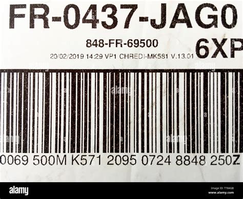 Barcode For Pack Shipping Stock Photo Alamy