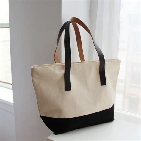 Canvas Tote Leather Straps Wholesale | semashow.com