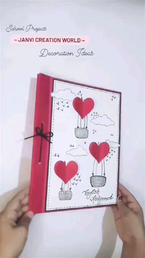 beautiful handmade file cover decoration ideas school projects diy